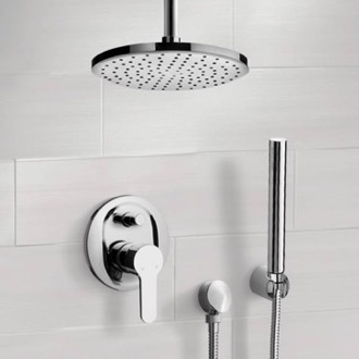 Shower Faucet Ceiling Rain Shower System with Handheld, Rain Shower Head, Shower Faucet Set Remer SFH41